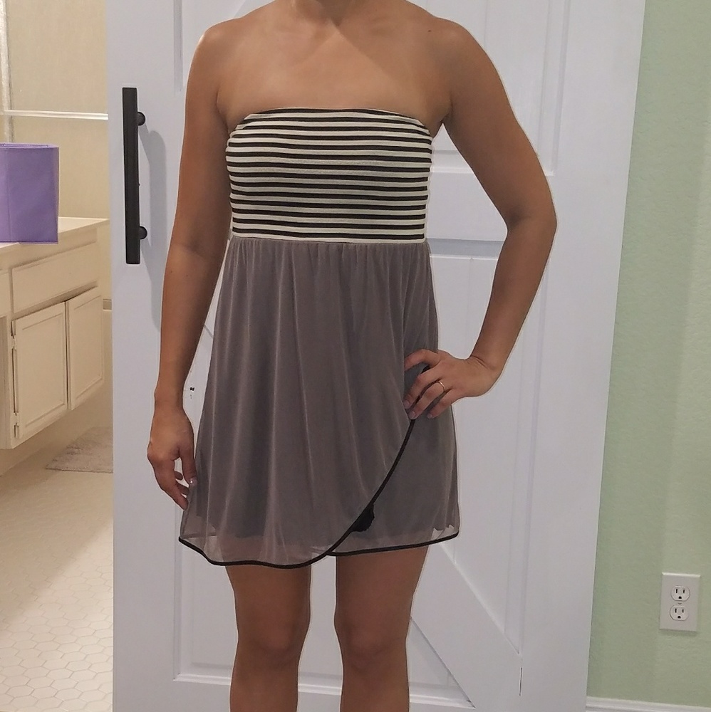 Strapless Striped Dress